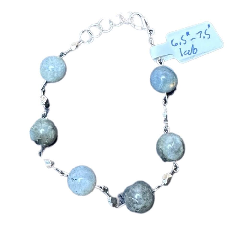 Labradorite bracelet adjustable handmade one of a kind